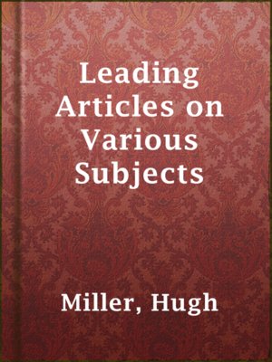 cover image of Leading Articles on Various Subjects